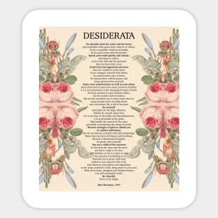 Desiderata Max Ehrmann 1927 in Cream Sticker